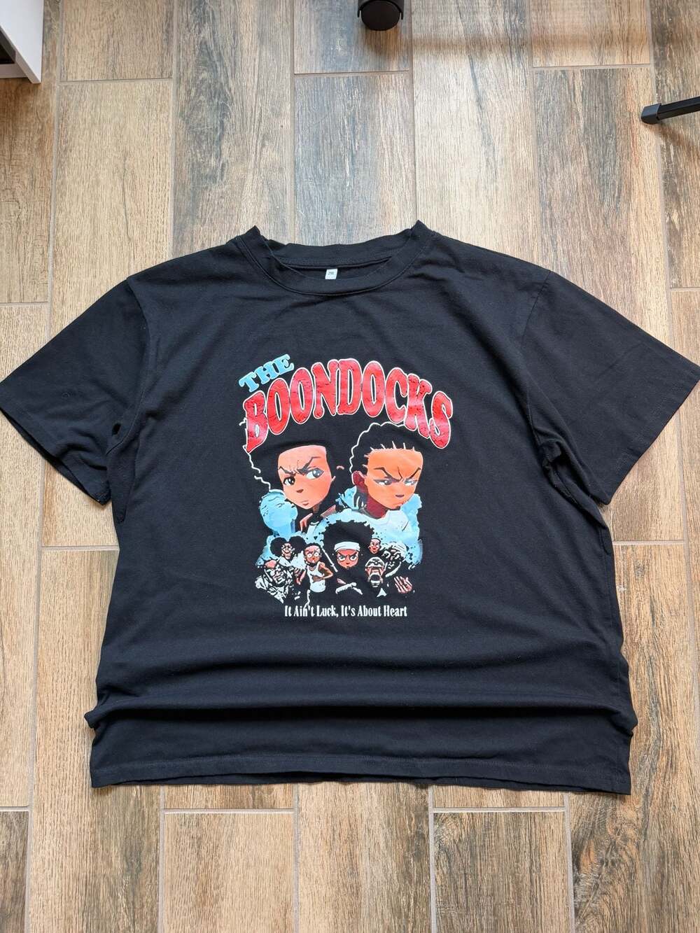 The Boondocks Graphic T-Shirt 'It Ain't Luck, It's About Heart'